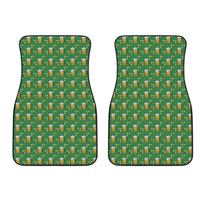 Cute St. Patrick's Day Pattern Print Front Car Floor Mats