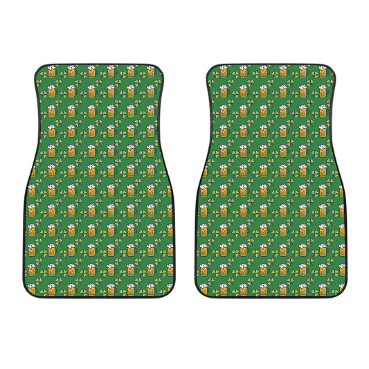 Cute St. Patrick's Day Pattern Print Front Car Floor Mats