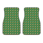 Cute St. Patrick's Day Pattern Print Front Car Floor Mats