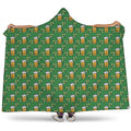 Cute St. Patrick's Day Pattern Print Hooded Blanket