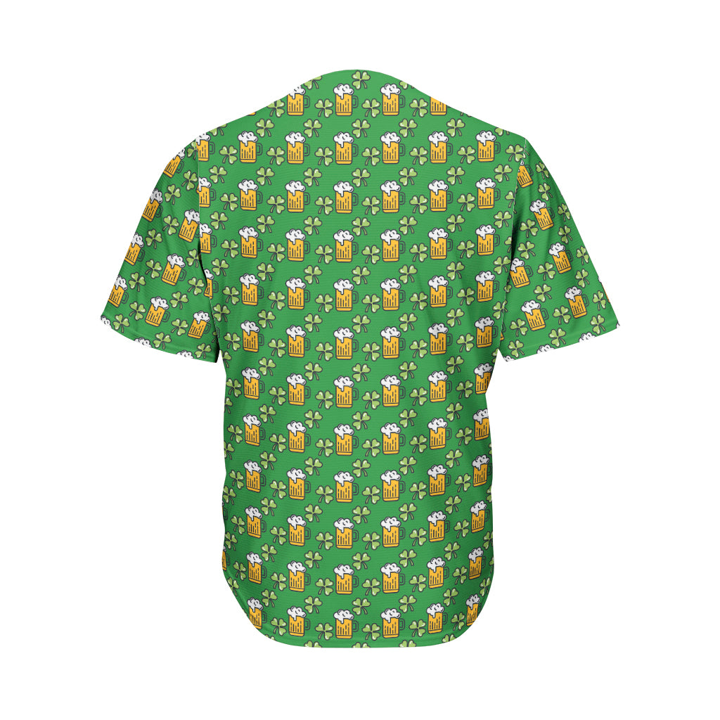 Cute St. Patrick's Day Pattern Print Men's Baseball Jersey