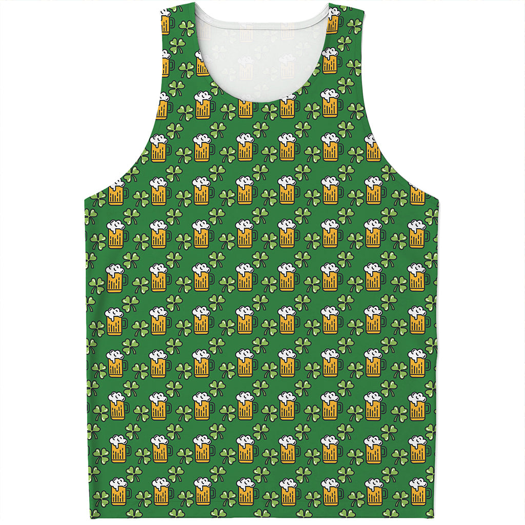 Cute St. Patrick's Day Pattern Print Men's Tank Top