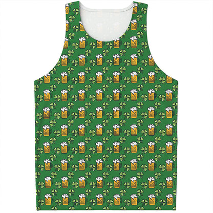 Cute St. Patrick's Day Pattern Print Men's Tank Top