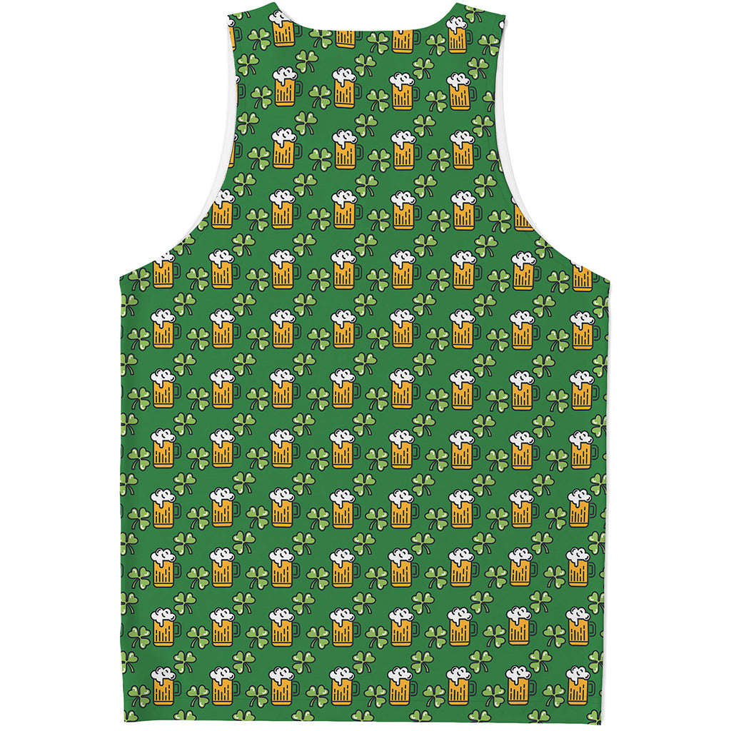 Cute St. Patrick's Day Pattern Print Men's Tank Top
