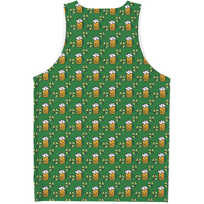 Cute St. Patrick's Day Pattern Print Men's Tank Top