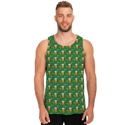 Cute St. Patrick's Day Pattern Print Men's Tank Top