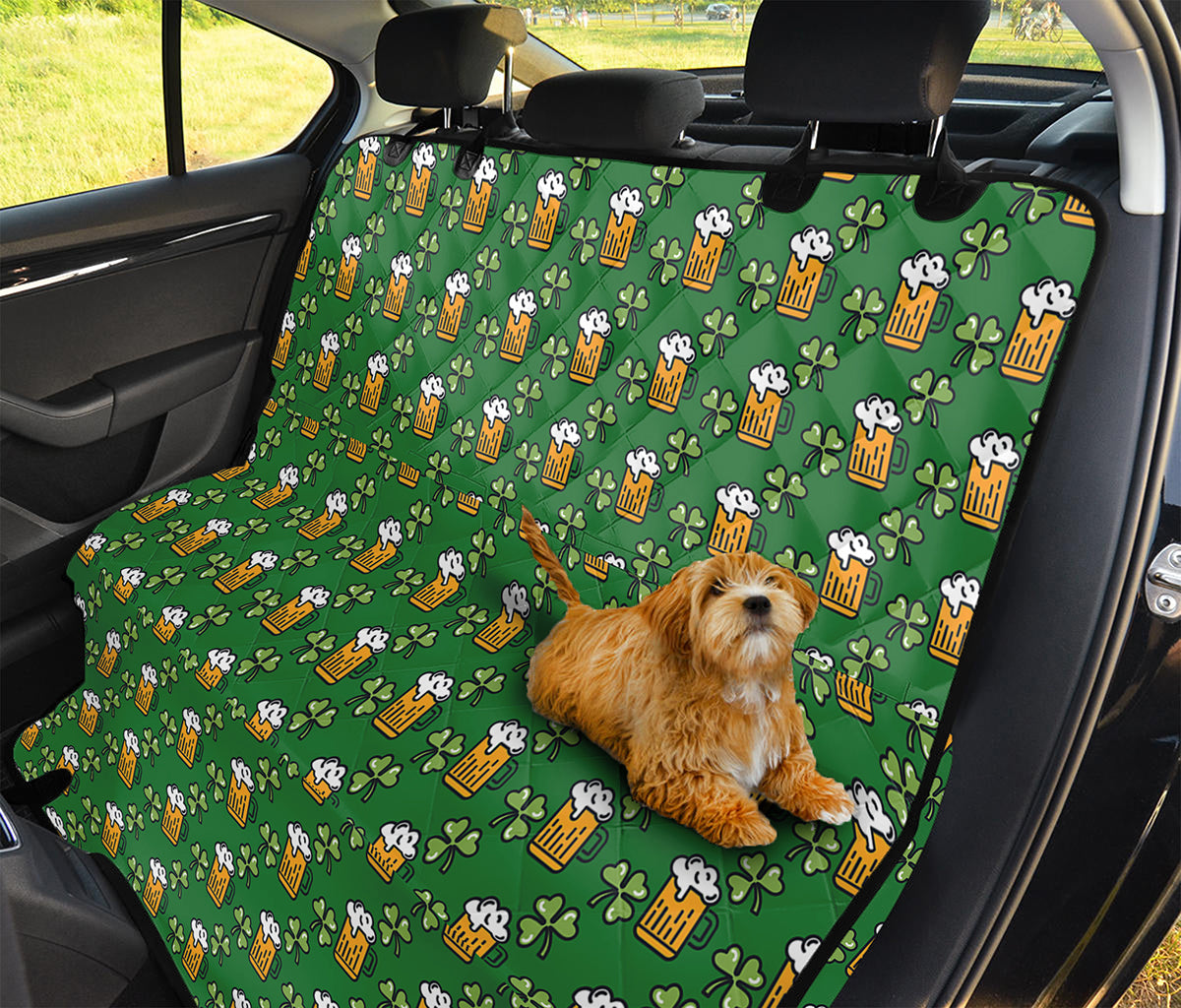 Cute St. Patrick's Day Pattern Print Pet Car Back Seat Cover