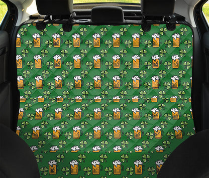 Cute St. Patrick's Day Pattern Print Pet Car Back Seat Cover