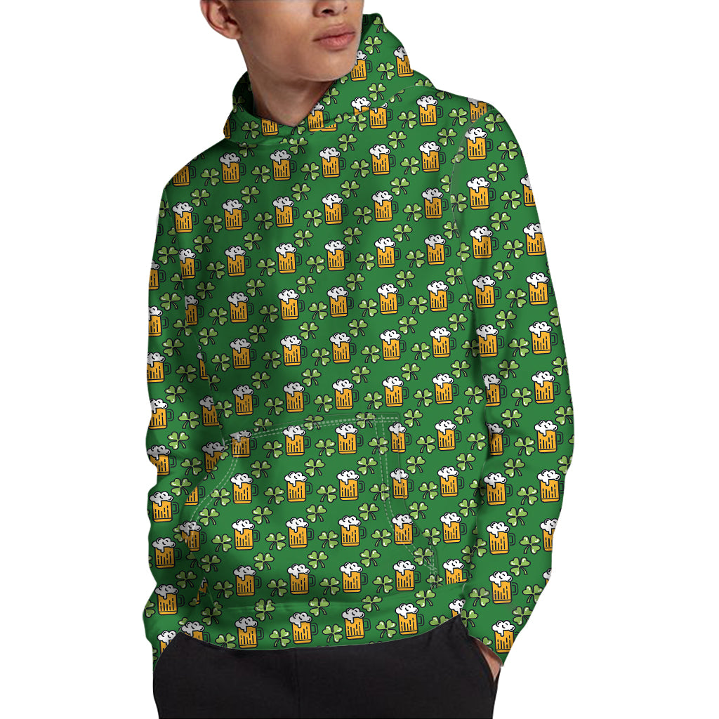 Cute St. Patrick's Day Pattern Print Pullover Hoodie