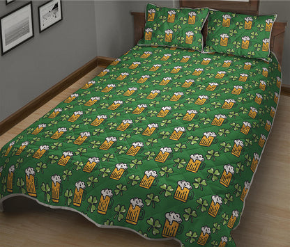 Cute St. Patrick's Day Pattern Print Quilt Bed Set