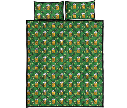 Cute St. Patrick's Day Pattern Print Quilt Bed Set