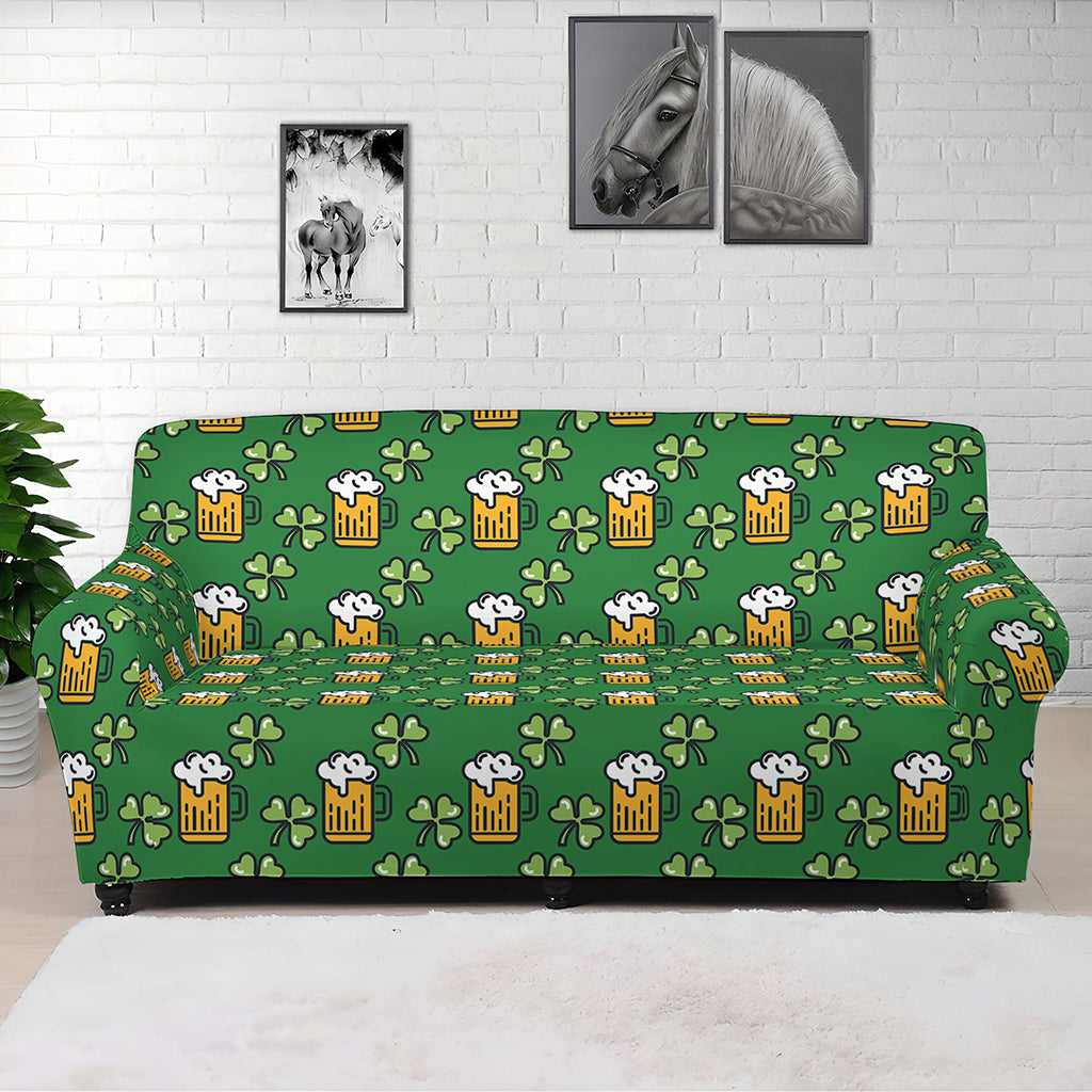 Cute St. Patrick's Day Pattern Print Sofa Cover