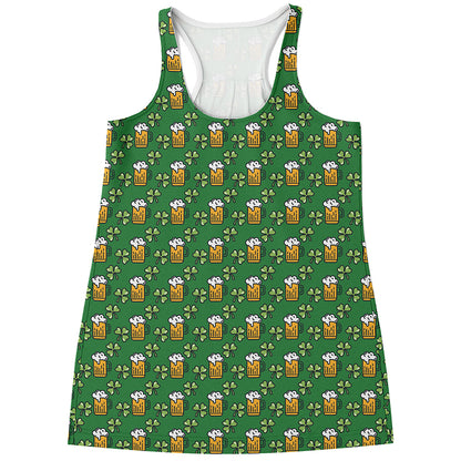 Cute St. Patrick's Day Pattern Print Women's Racerback Tank Top