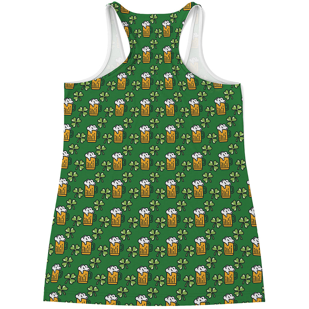 Cute St. Patrick's Day Pattern Print Women's Racerback Tank Top
