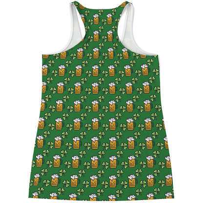 Cute St. Patrick's Day Pattern Print Women's Racerback Tank Top