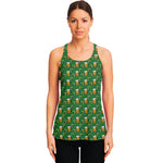 Cute St. Patrick's Day Pattern Print Women's Racerback Tank Top
