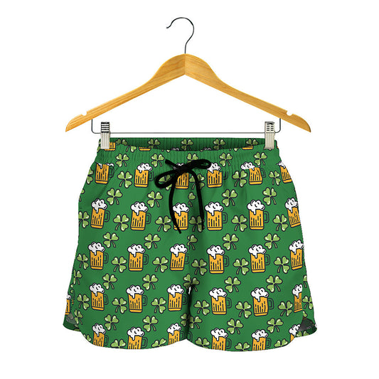 Cute St. Patrick's Day Pattern Print Women's Shorts