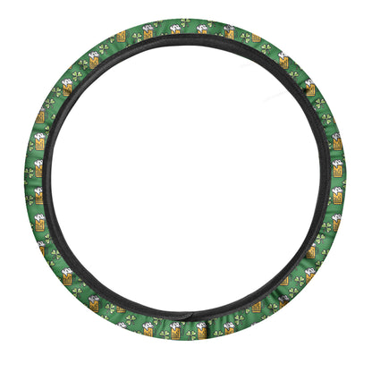Cute St. Patrick's Day Pattern Print Car Steering Wheel Cover