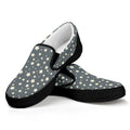 Cute Star Pattern Print Black Slip On Sneakers