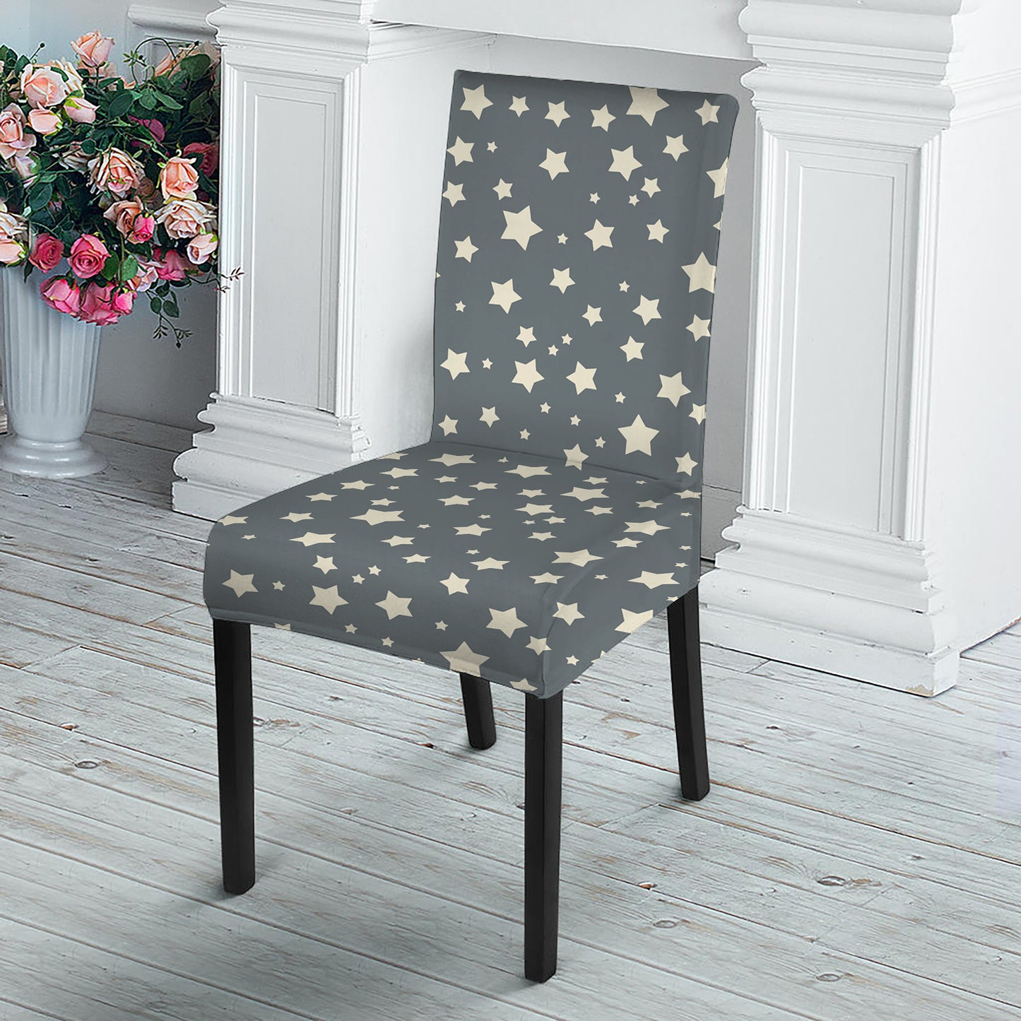 Cute Star Pattern Print Dining Chair Slipcover