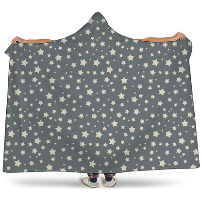 Cute Star Pattern Print Hooded Blanket