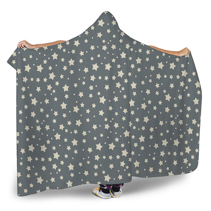 Cute Star Pattern Print Hooded Blanket