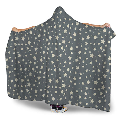 Cute Star Pattern Print Hooded Blanket
