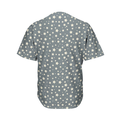Cute Star Pattern Print Men's Baseball Jersey