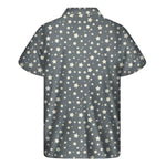 Cute Star Pattern Print Men's Short Sleeve Shirt