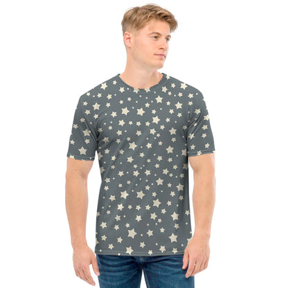 Cute Star Pattern Print Men's T-Shirt