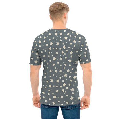 Cute Star Pattern Print Men's T-Shirt
