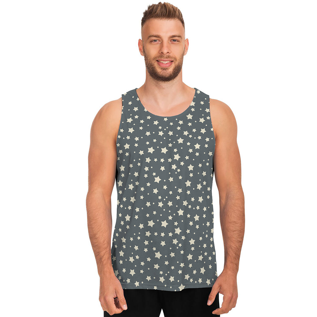 Cute Star Pattern Print Men's Tank Top