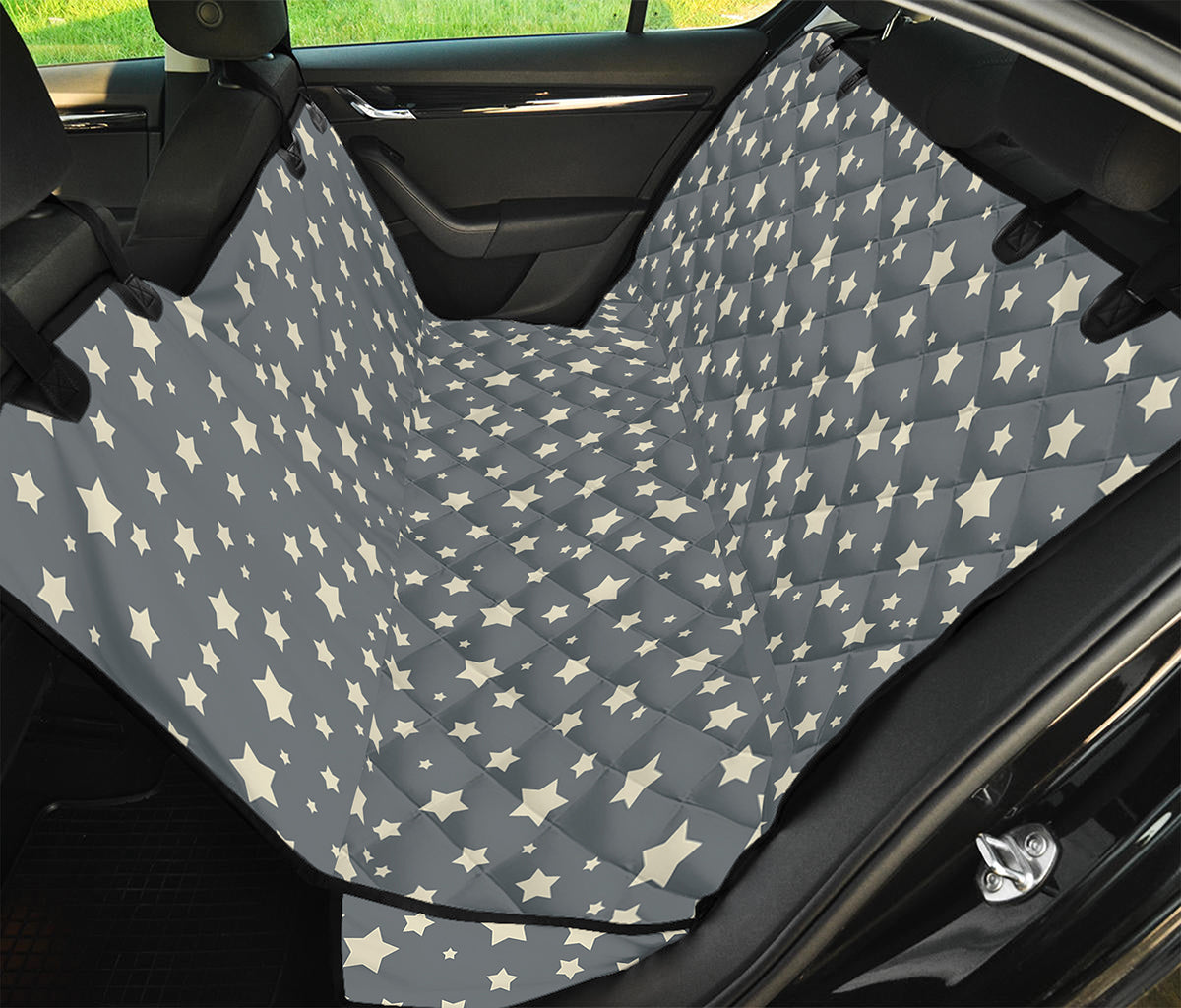 Cute Star Pattern Print Pet Car Back Seat Cover
