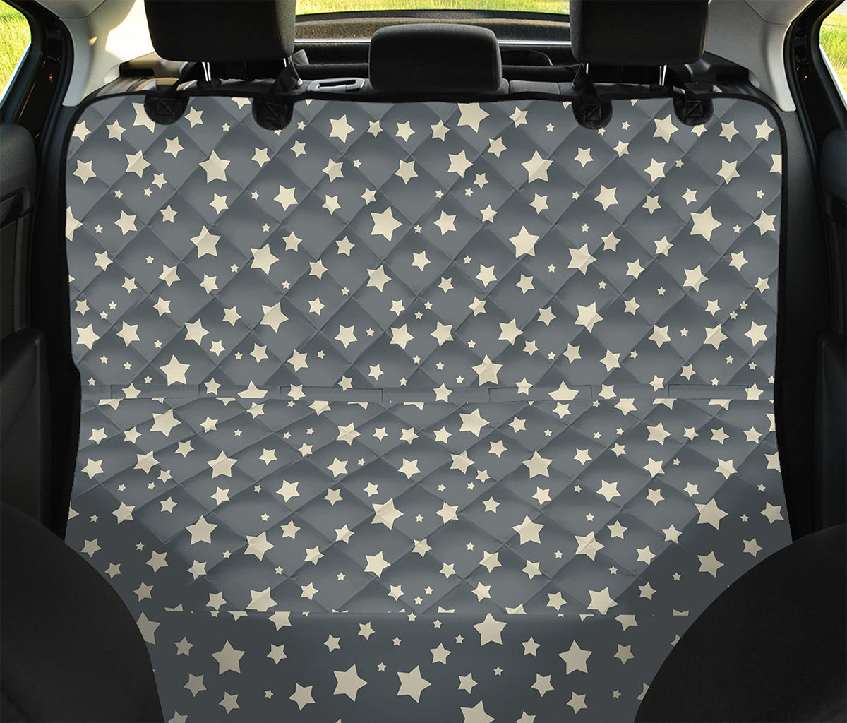 Cute Star Pattern Print Pet Car Back Seat Cover