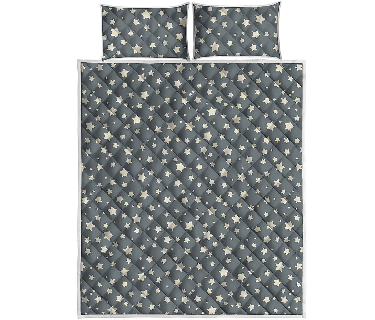Cute Star Pattern Print Quilt Bed Set
