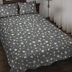 Cute Star Pattern Print Quilt Bed Set