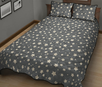 Cute Star Pattern Print Quilt Bed Set