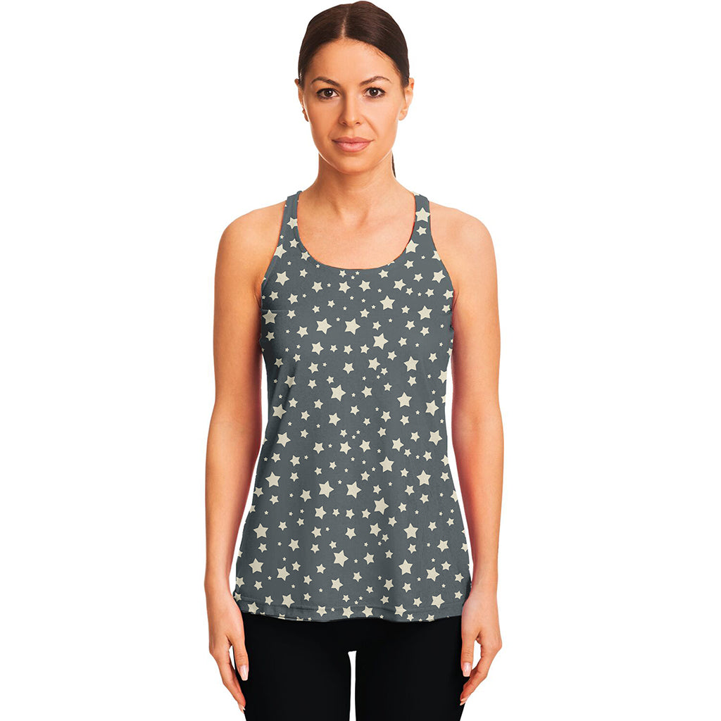Cute Star Pattern Print Women's Racerback Tank Top