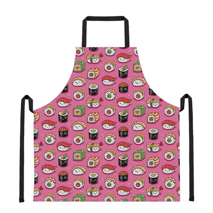 Cute Sushi And Rolls Pattern Print Apron