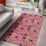 Cute Sushi And Rolls Pattern Print Area Rug