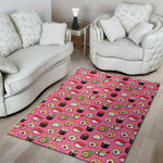 Cute Sushi And Rolls Pattern Print Area Rug