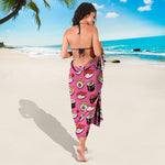 Cute Sushi And Rolls Pattern Print Beach Sarong Wrap