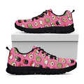 Cute Sushi And Rolls Pattern Print Black Running Shoes