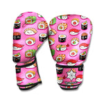 Cute Sushi And Rolls Pattern Print Boxing Gloves