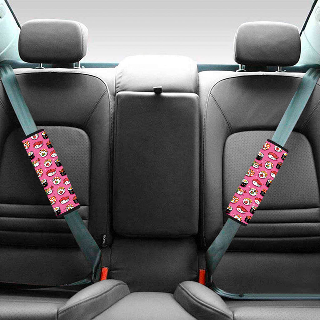 Cute Sushi And Rolls Pattern Print Car Seat Belt Covers