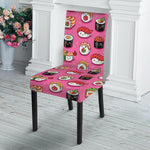 Cute Sushi And Rolls Pattern Print Dining Chair Slipcover