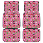 Cute Sushi And Rolls Pattern Print Front and Back Car Floor Mats