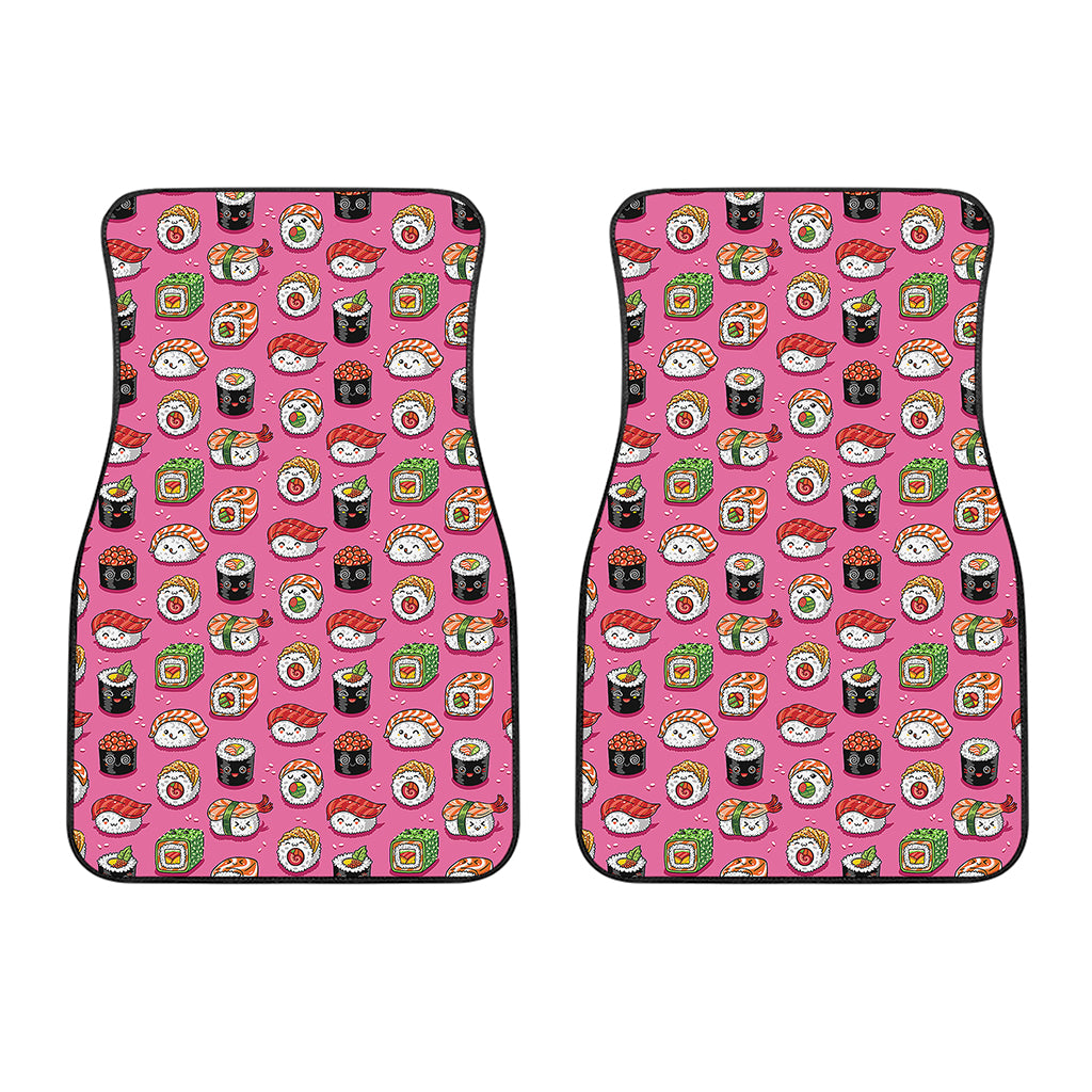 Cute Sushi And Rolls Pattern Print Front Car Floor Mats