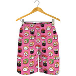 Cute Sushi And Rolls Pattern Print Men's Shorts