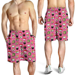 Cute Sushi And Rolls Pattern Print Men's Shorts